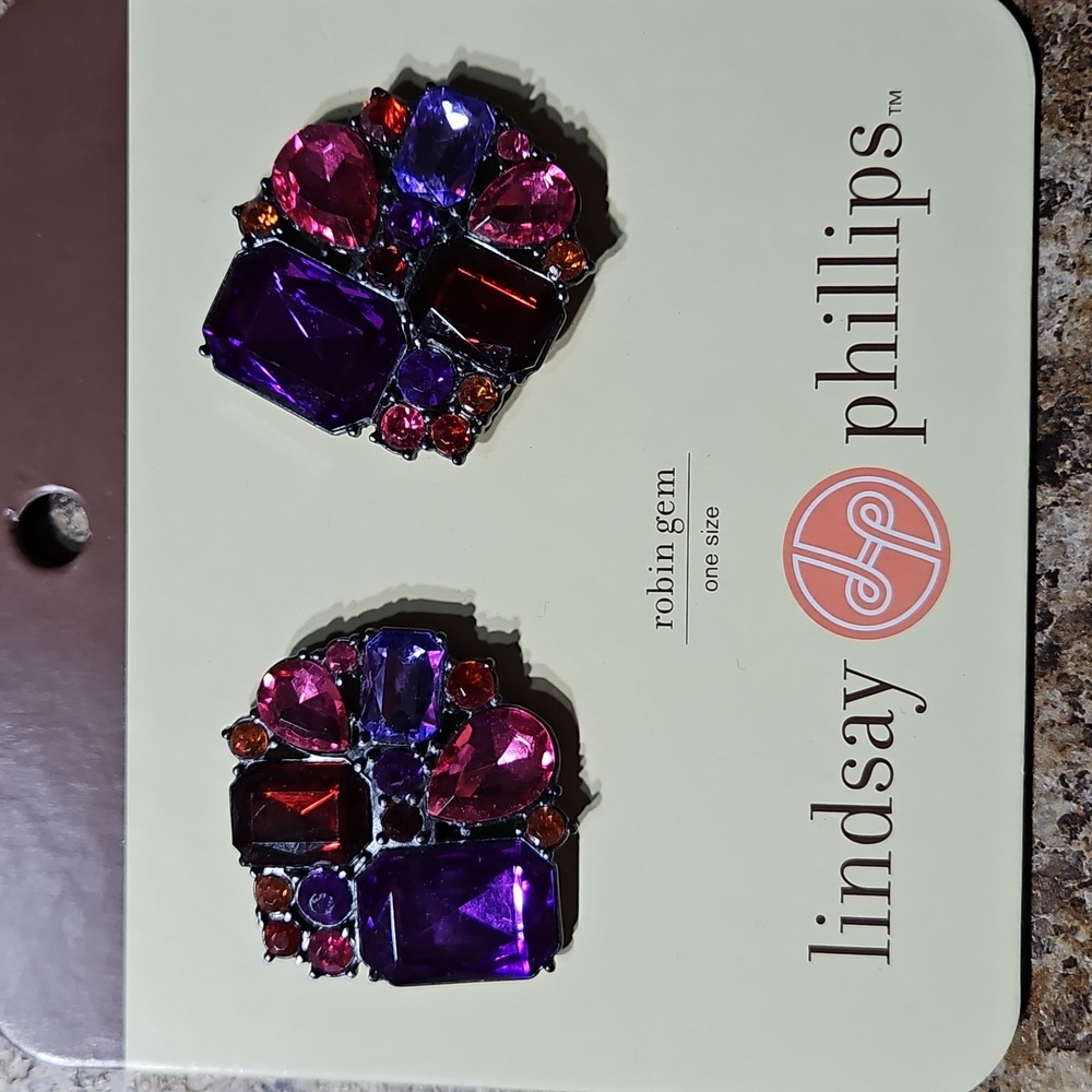 Lindsay Phillips Multicolor Robin Gem Interchangable Shoe Snaps